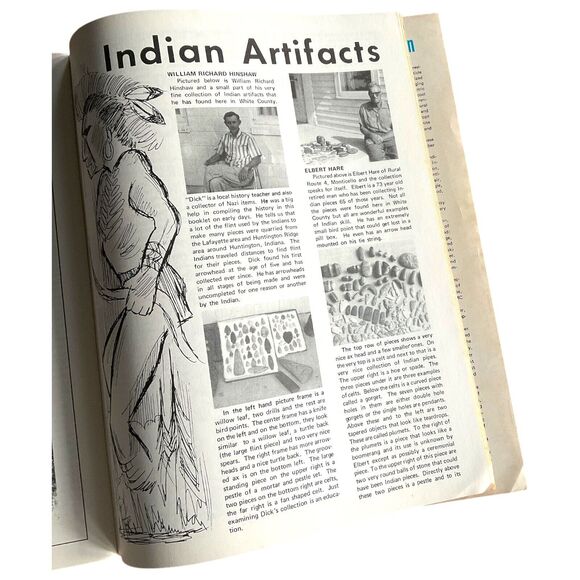 1972 100 Years Old Settlers White County Indiana Architecture Military History - Picture 6 of 8